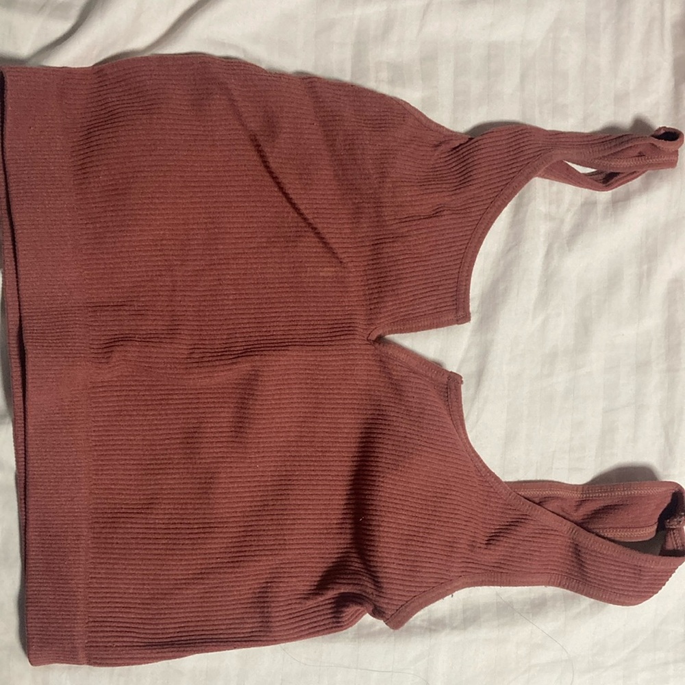 Ribbed Mauve Tank Top